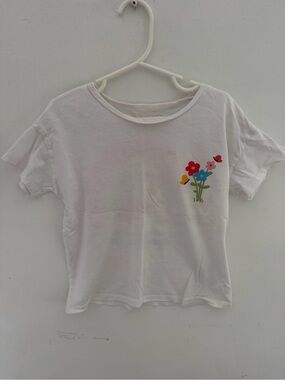 Tucker and Tate White Tee with Subtle Multicolor Tag Detail